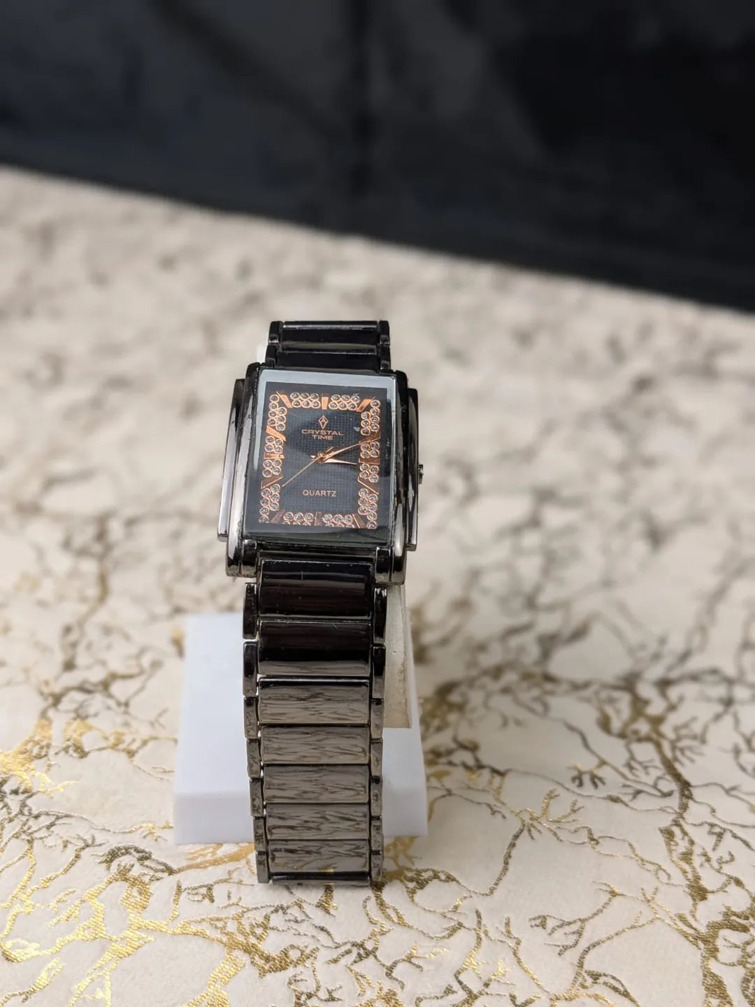 Men's Square Chain Strap Watch – Stylish Stainless Steel Analogue Watch