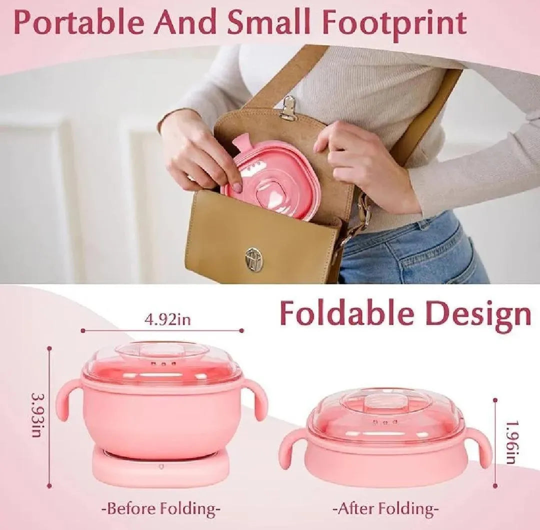 Pink Portable Wax Heater For Hair Removal – Electric Wax Warmer Machine